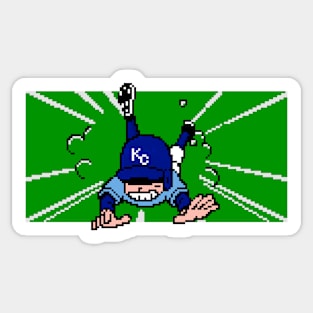 8-Bit Baseball Slide - Kansas City Sticker